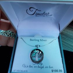 Sterling Silver Necklace, New