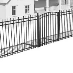 New Black Metal Fencing Gate Posts & Hardware 
