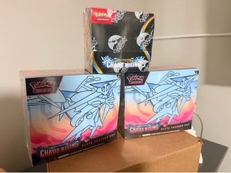 POKEMON CENTER CHAOS  RISING ETB AND BOOSTER BUNDLE
