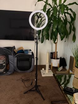 Ring light with tripod and phone holder