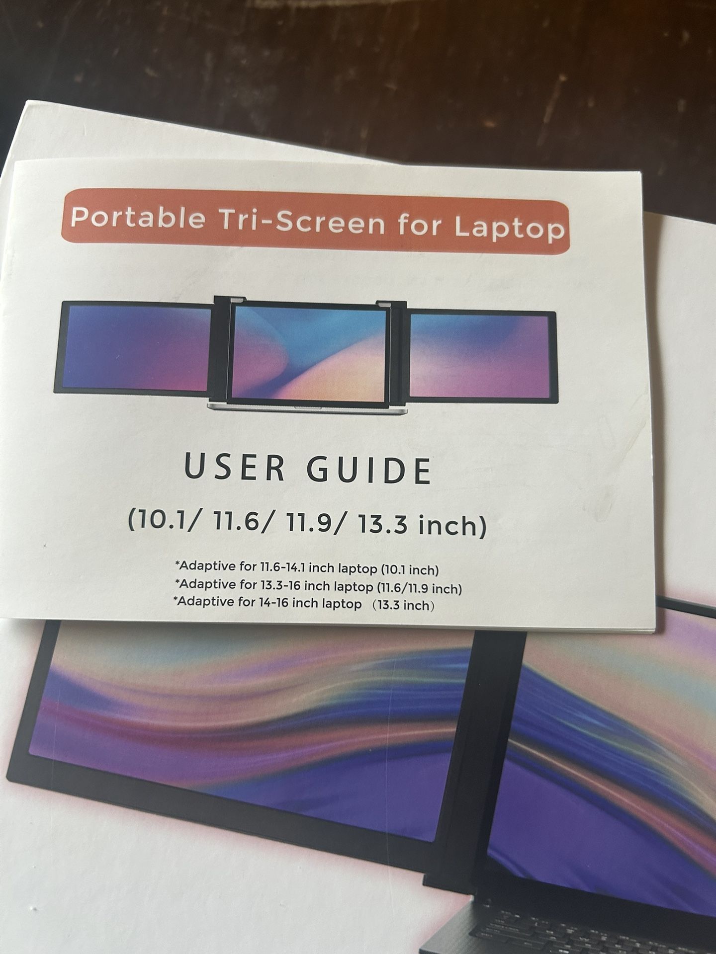 Portable Tri- Screen for Laptop