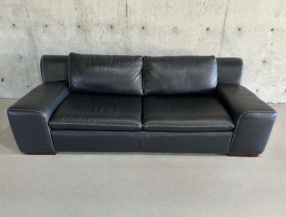 Dania Wide-Arm Modern Leather Low-Profile Luxury Sofa