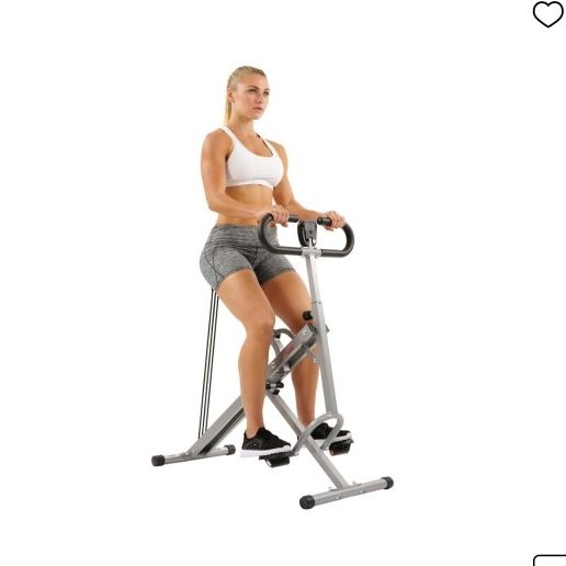 Sunny Health & Fitness Upright Row-N-Ride Rowing Machine Squat