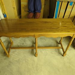 Oak Wood Console Table