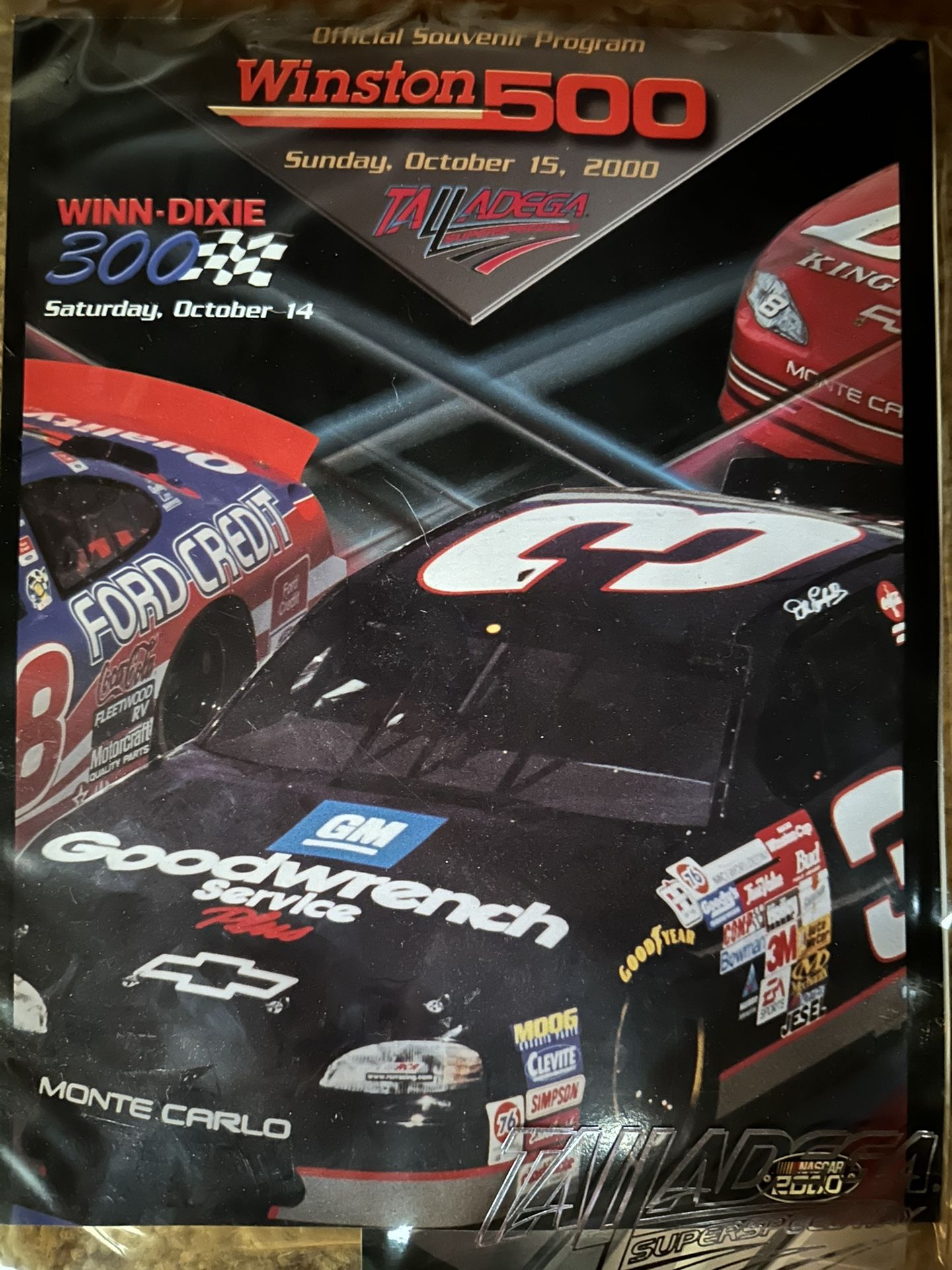 NASCAR Official Souvenir Program October 14-15, 2000