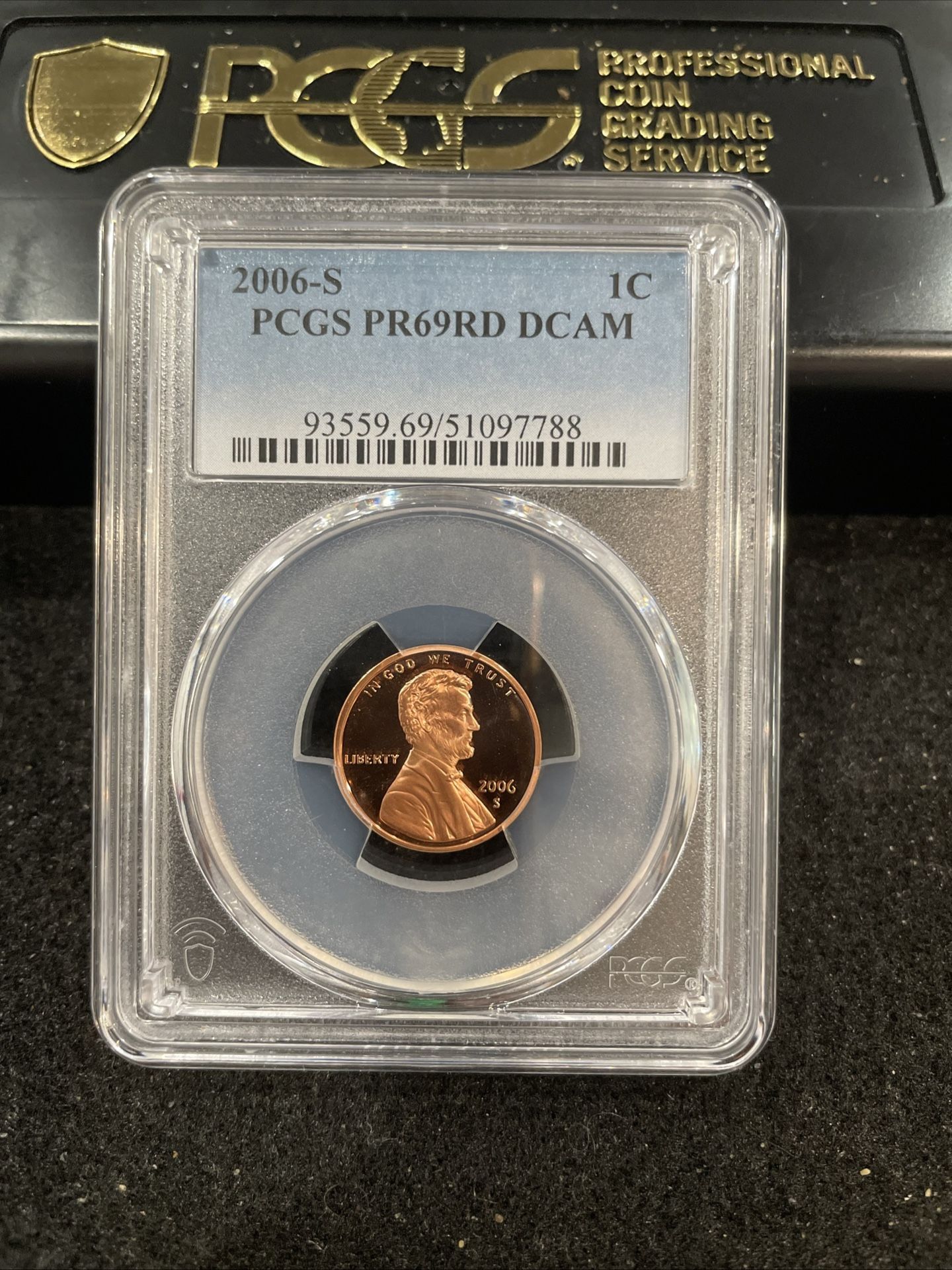 2006 S Gem Proof Lincoln Penny Graded At PR69RD Deep Cameo 2-6