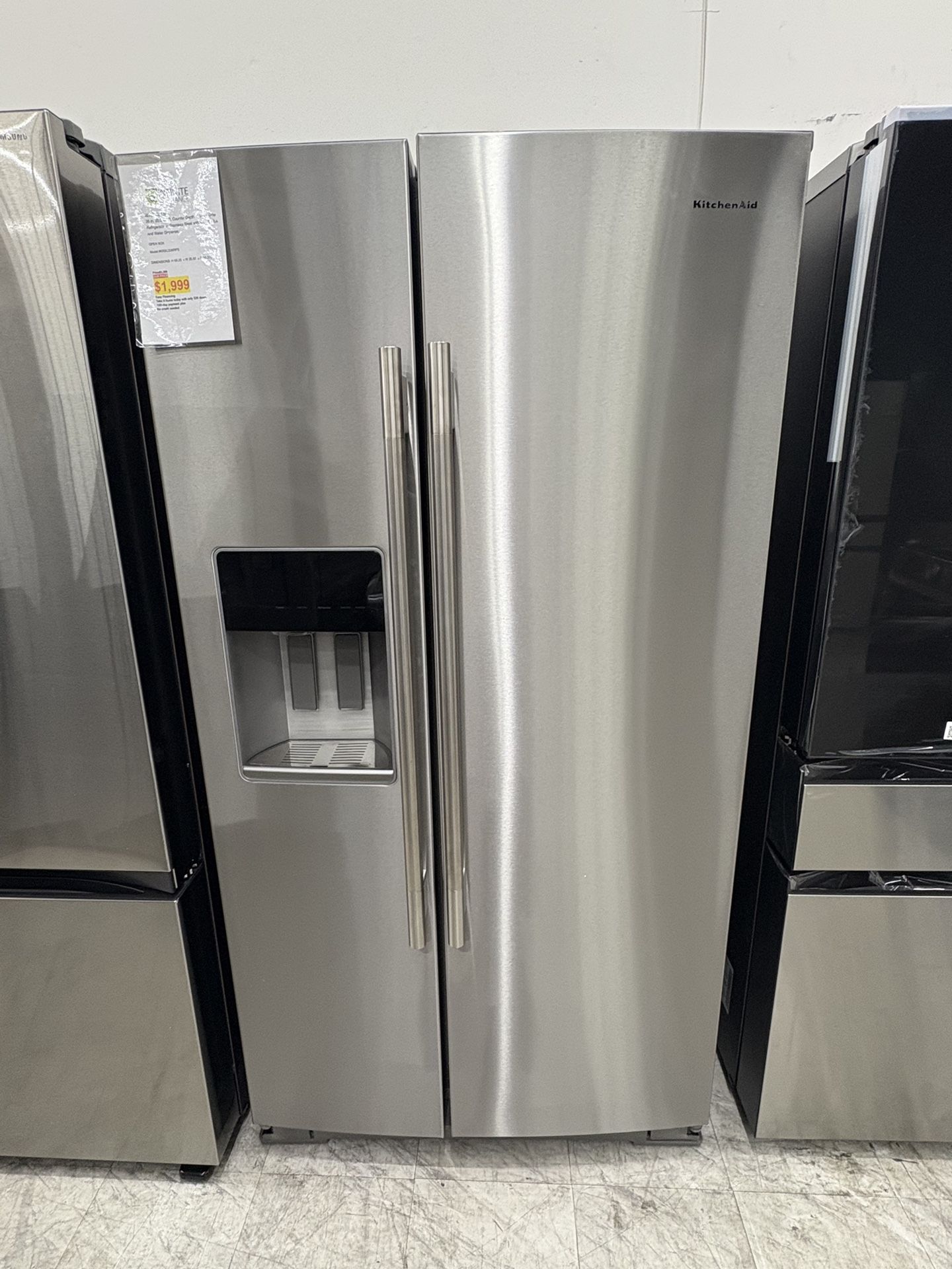 KITCHENAID 36 in. 20.8 cu. ft. Counter Depth Side by Side Refrigerator