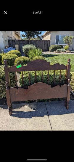 Antique Carved Wood Bed