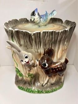 Vintage Bambi and Thumper Cookie Jar