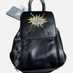 Disney Parks Star Wars Lightsaber Black Backpack