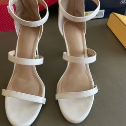 White Strap Heels