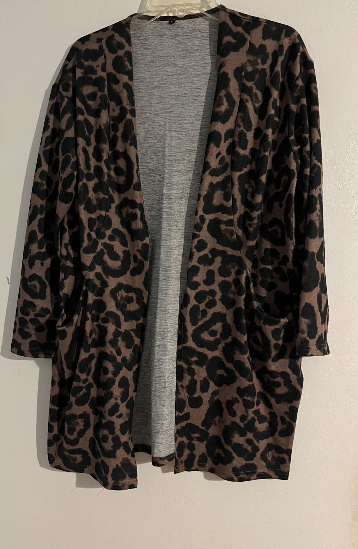 Leopard Animal Print Long Cardigan