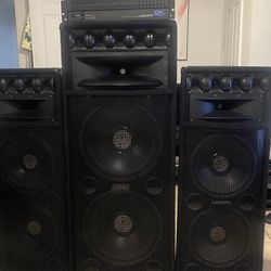 Dj equipment QSC Amplifier And Speakers For Sale 