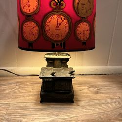 Antique Acme Cast Iron Stove Lamp