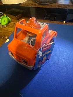 Fisher-Price Little People Orange Toy Truck