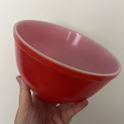 Vintage 1950s Fire King Red Nesting Bowl