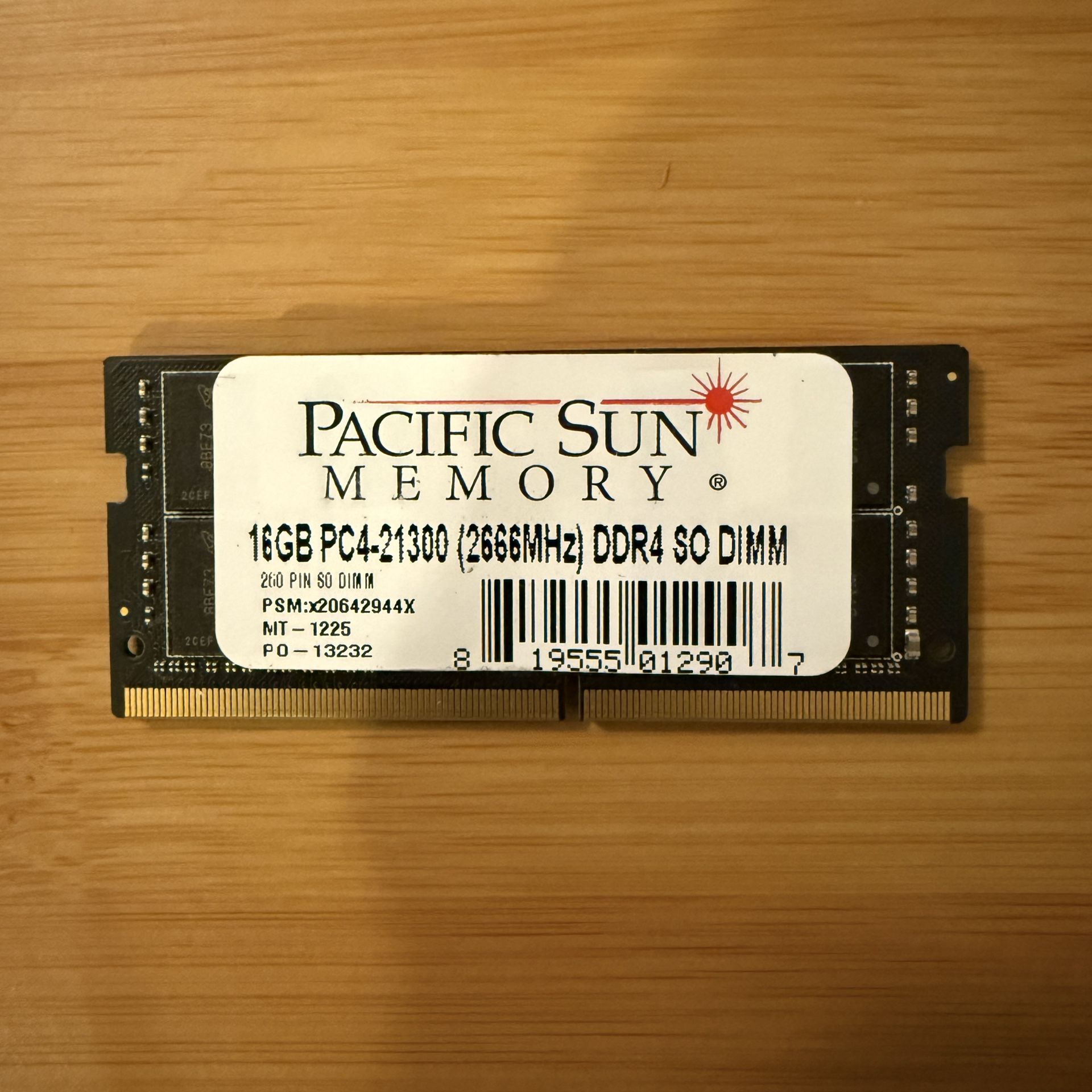 Pacific Sun Memory 16gb Pc4-21300 (2666mhz) DDR4 SO DIMM