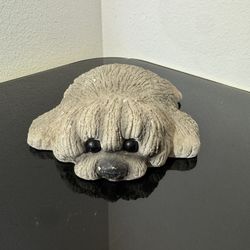 Original Lou Rankin Old English Sheep dog Concrete Sculpture 1973