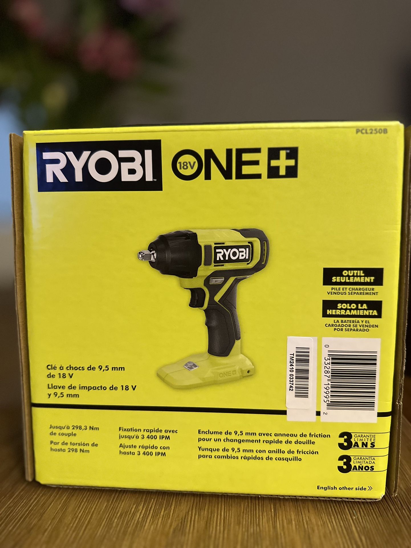 Brand new 18v Ryobi 3/8 impact. tool only