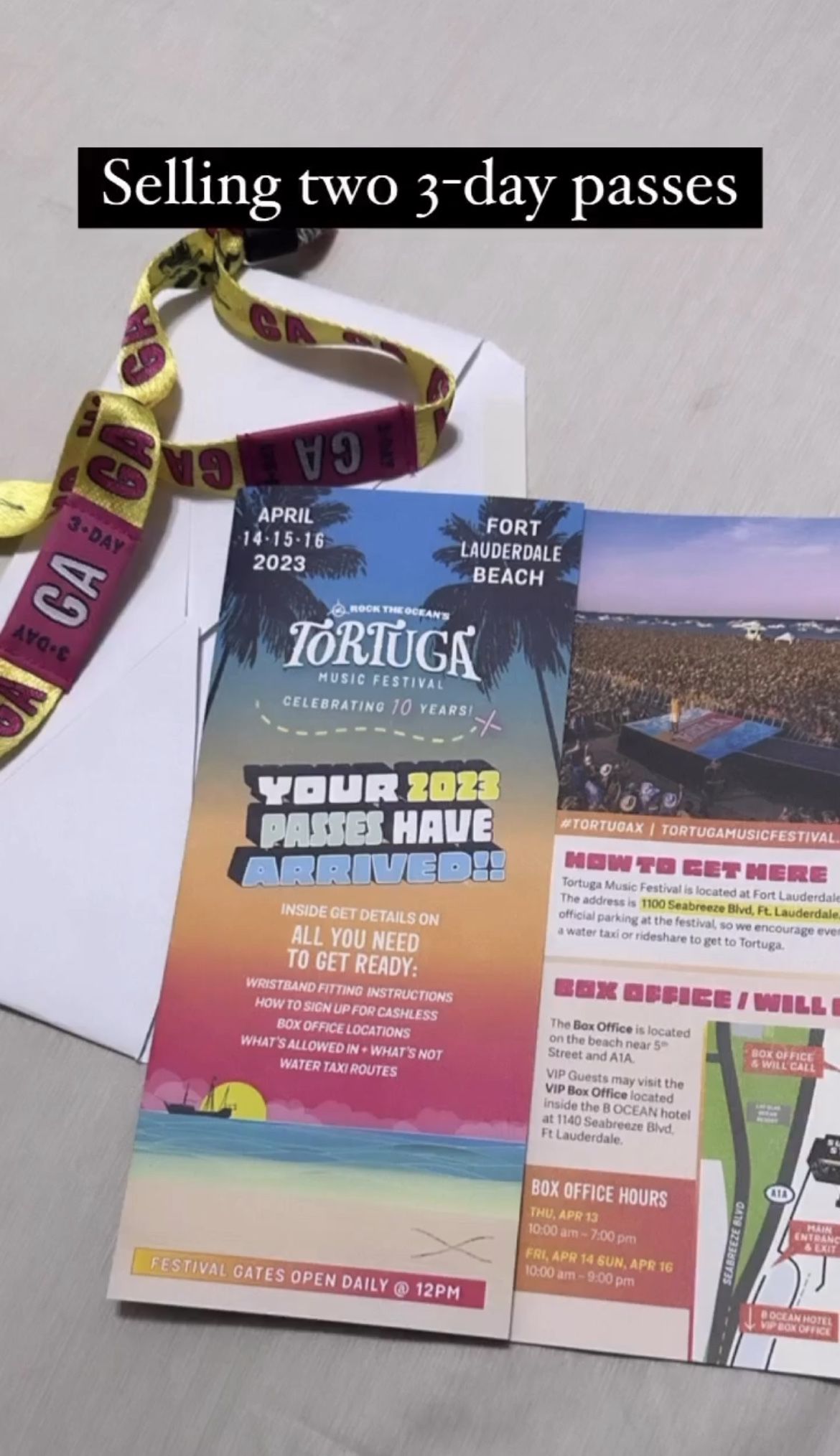 3-DAY PASS TORTUGA FESTIVAL