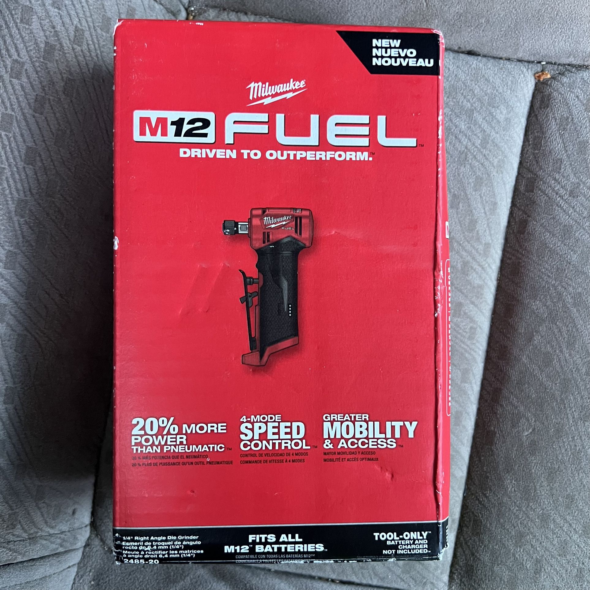 M12 Milwaukee 1/4 Right Angle Die Grinder
