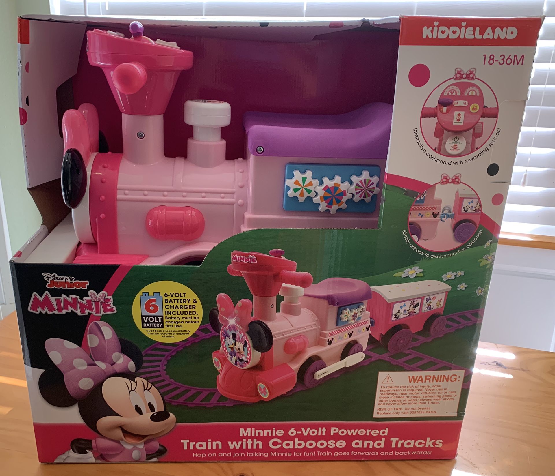 Minnie 6-volt powered Ride On Train with Caboose