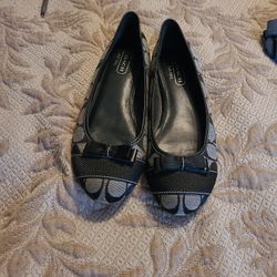 Coach Shoes / canvas /toe flats Size 7.5 $35