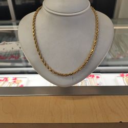 10k Solid Gold Rope Chain 46.1 Grams 28 Long Layaway Available 10% Down If You Interested Please Make Sure You Ask For Maribel Thank You 