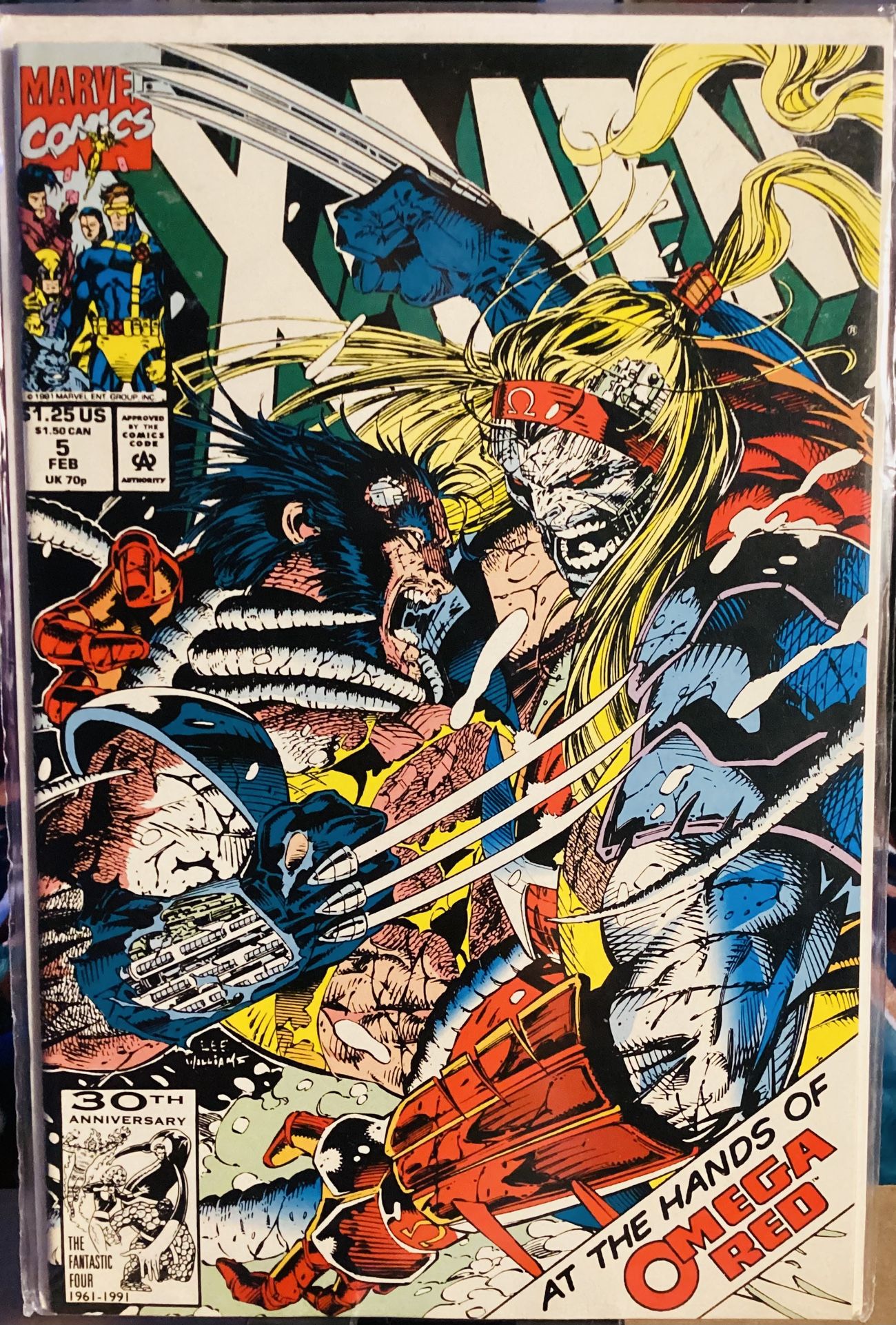 Marvel Comics #5A X-Men, Vol. 1 Blowback 1st app. Maverick, 1st full cover & 2nd app. Omega Red, John Byrne & Jim Lee Cover🔑