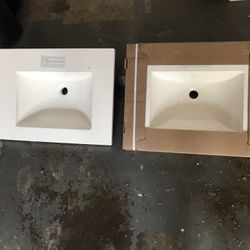 Vanity Top Integrated White Sink