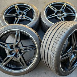 19” 20” Chevy Corvette C8 OEM wheels and tires 