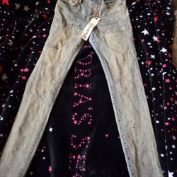 Purple Brand Denim Jeans Indigo Oil Repair