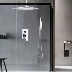 JINGGANG 12 Inch Ceiling Mount ‎Polished Chrome Shower System