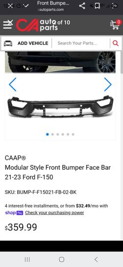 Ford F150 Front Bumper Face bar