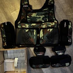 Storm weighted vest set ankle & wrist set comes with the weight bars included 26 weights included