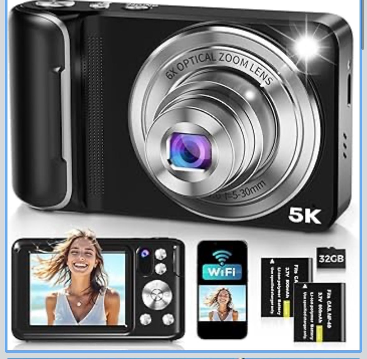 5K Digital Camera for Photography