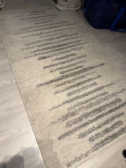 3’ x 5’ Modern Area Rug – Cream/Gray