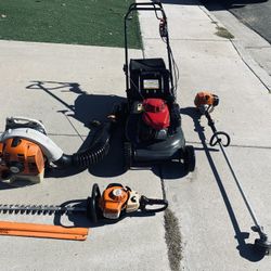 Honda Lawnmower And Stihl Tools