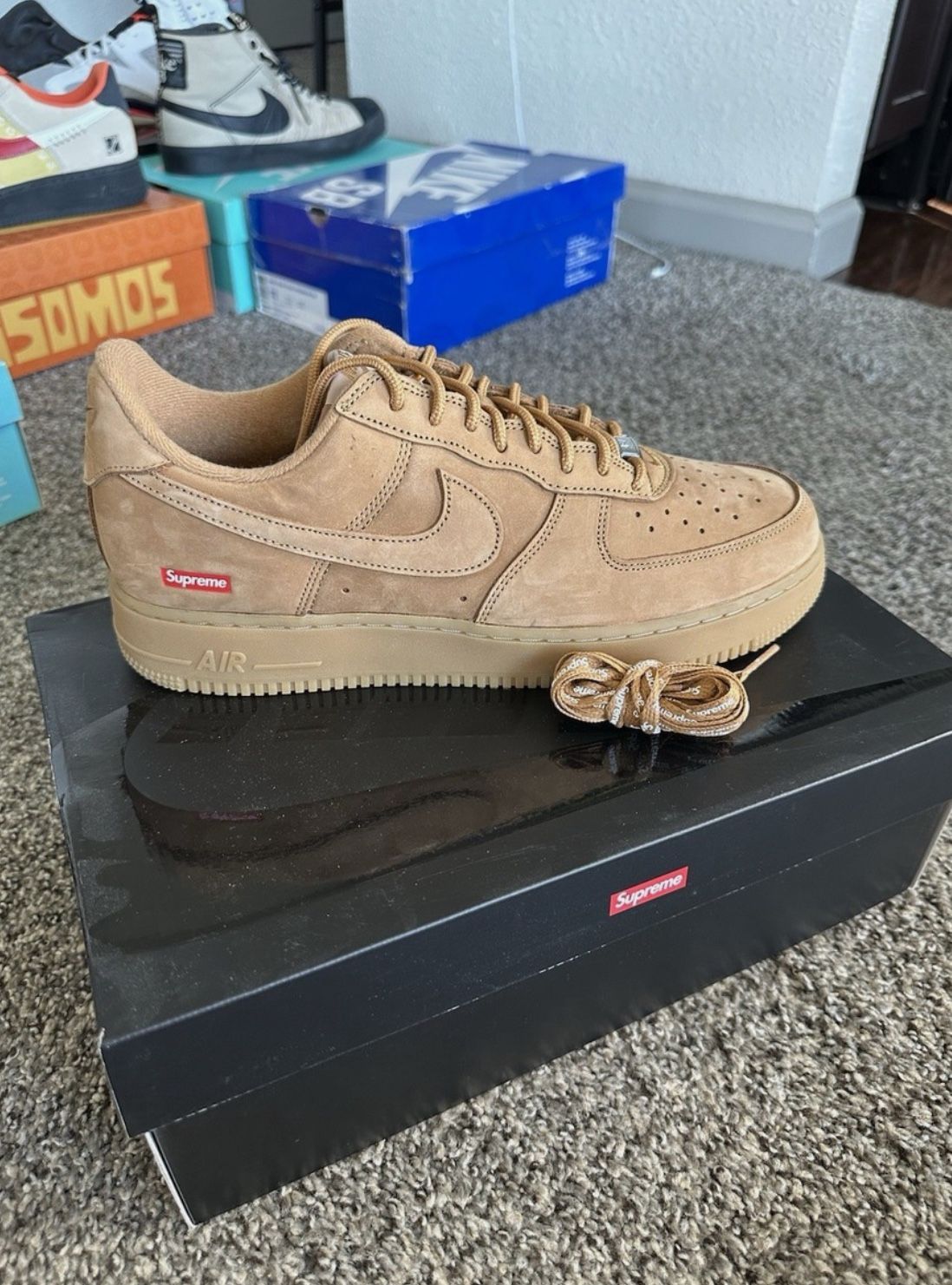 Supreme Low Wheat Nike Air Force 1 Size 11