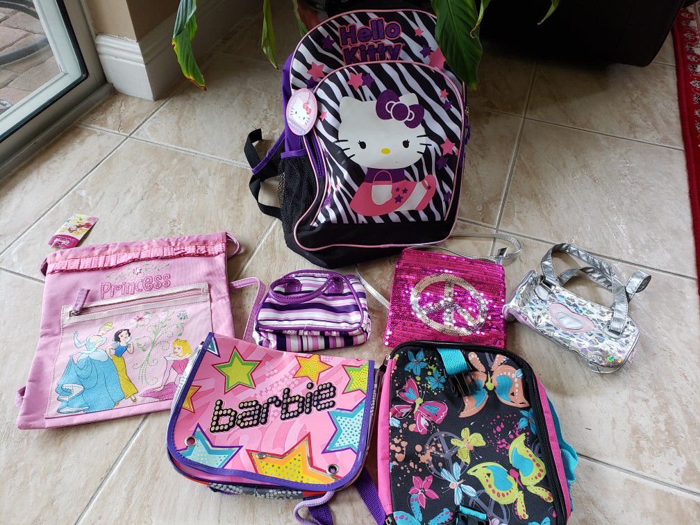 Kids backpack and purse