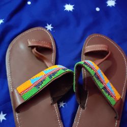 Handbeaded Maasai sandals for Men  wear size 12-13
