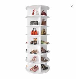 7-Tier Rotating Shoe and Bag Organizer