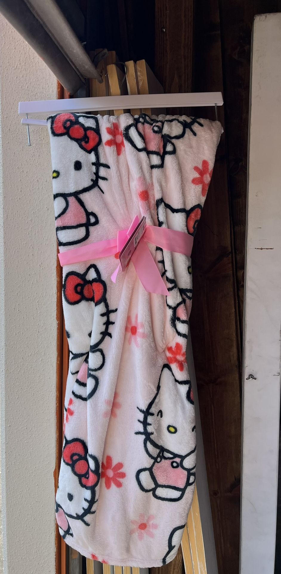 Coral Hello Kitty Blanket