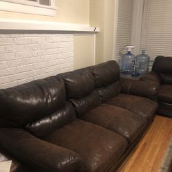 Man Cave Leather Couches 