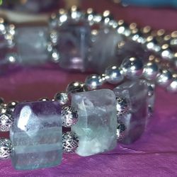 RAINBOW FLOURITE RING + 3 BRACELETS + GIFT BAG