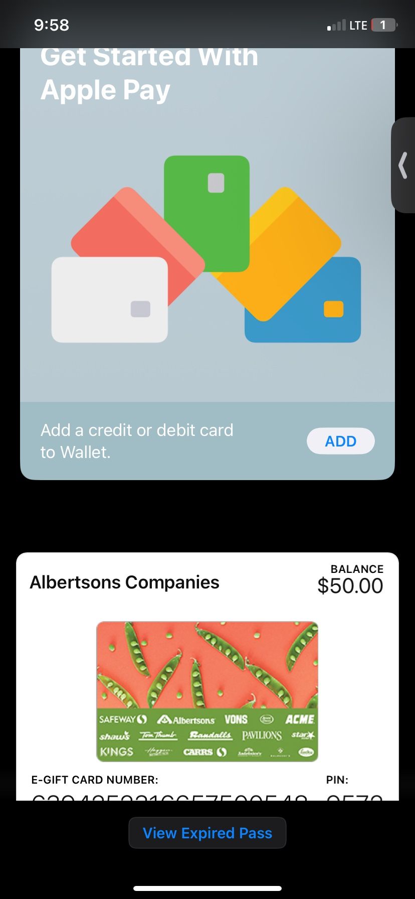 Grocery E-giftcard works For Albertsons, Vons, Safeway, ETC
