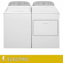Whirlpool 4.3 cu. ft. High Efficiency Top Load Washer 7.0 cu. ft. ELECTRIC Dryer with Low-Profile Impeller