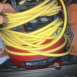 Porter Cable Compressor Hose And 2 Inch Nail Gun
