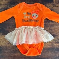 Baby Essentials My First Thanksgiving Outfit Size 6mo just $3 