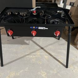 Outdoor 3 Burner Gas Stove - Like New
